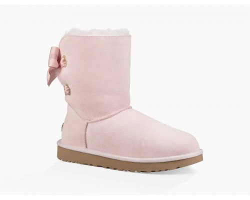 Ugg Customizable Bailey Bow Short Boot — Seashell Pink