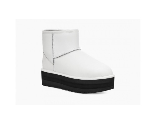 Ugg Classic Mini Platform Leather — White