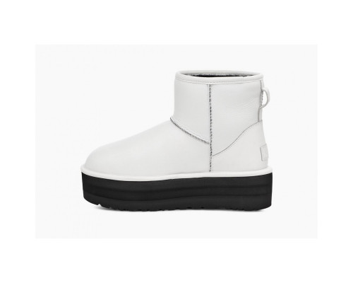 Ugg Classic Mini Platform Leather — White