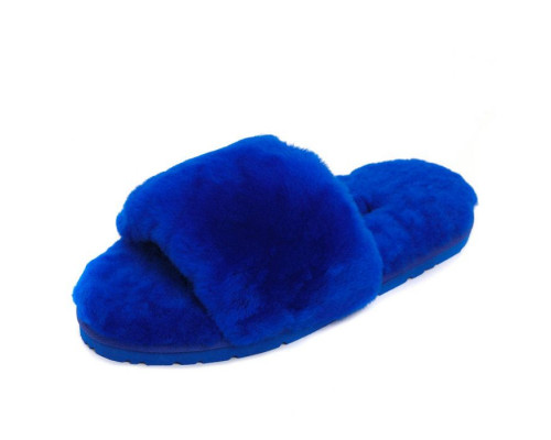 Ugg Fluff Slide Slippers — Blue