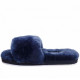 Ugg Fluff Slide Slippers — Navy Blue