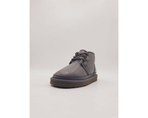 Ugg Kids Neumel Zip Leather — Grey