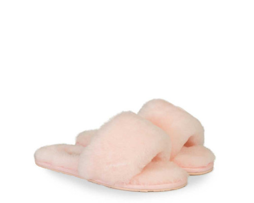 Ugg Fluff Slide Slippers — Pink