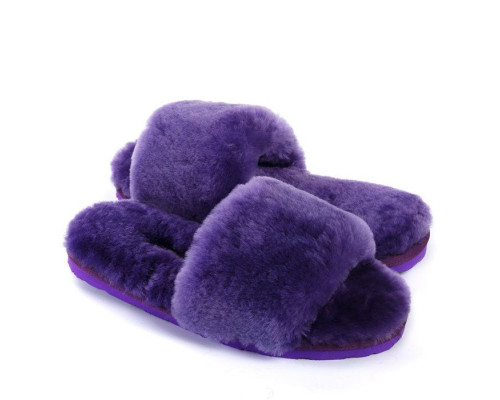 Ugg Fluff Slide Slippers — Purple