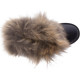Ugg Fox Fur Mini Metallic — Black