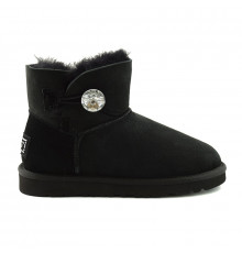 Ugg Mini Bailey Button Bling — Black