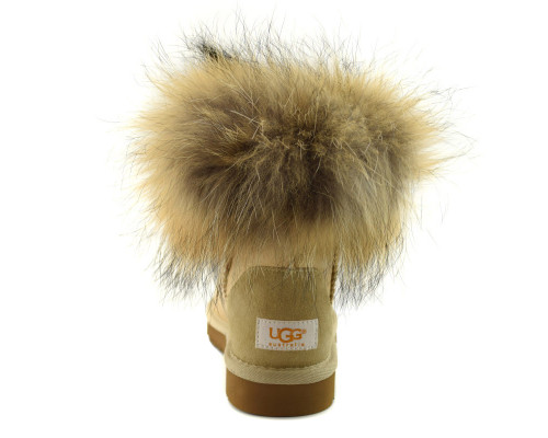 Ugg Fox Fur Mini — Soft Gold