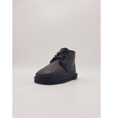 Ugg Kids Neumel Zip Leather — Black